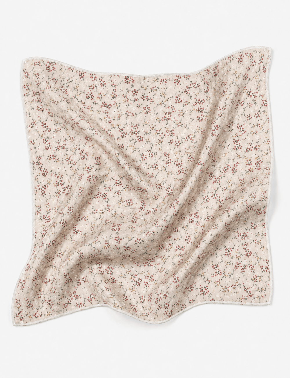 Ladies Bandana Floral Cluster Square Neck Scarf