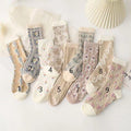 SWEETKAMA Ladies Multi Color Cotton Daily Socks SKASC4160