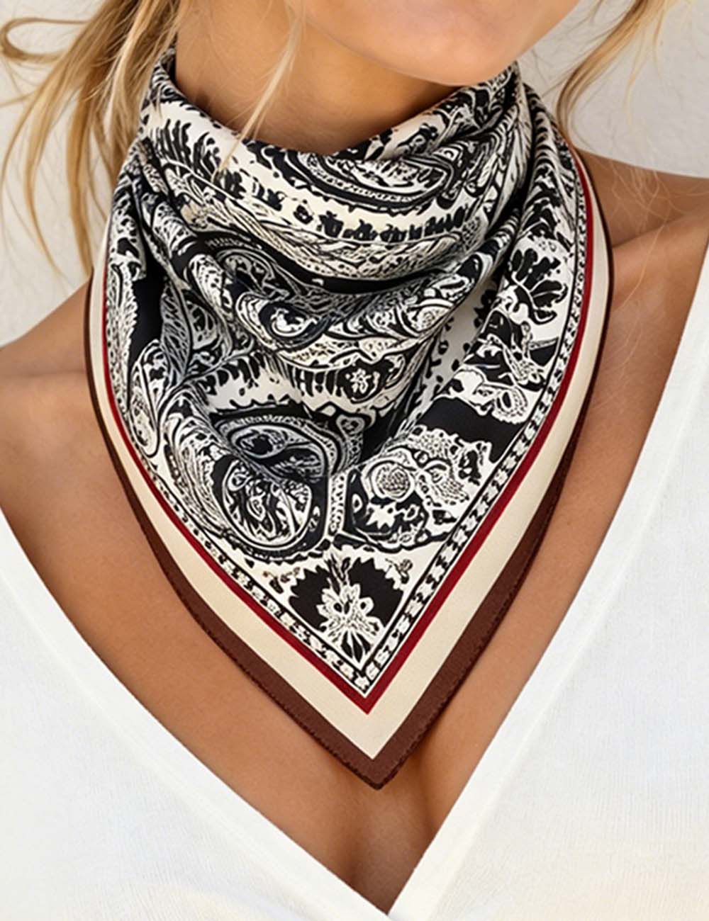 Ladies Paisley Print Fashion Bandana Square Scarf