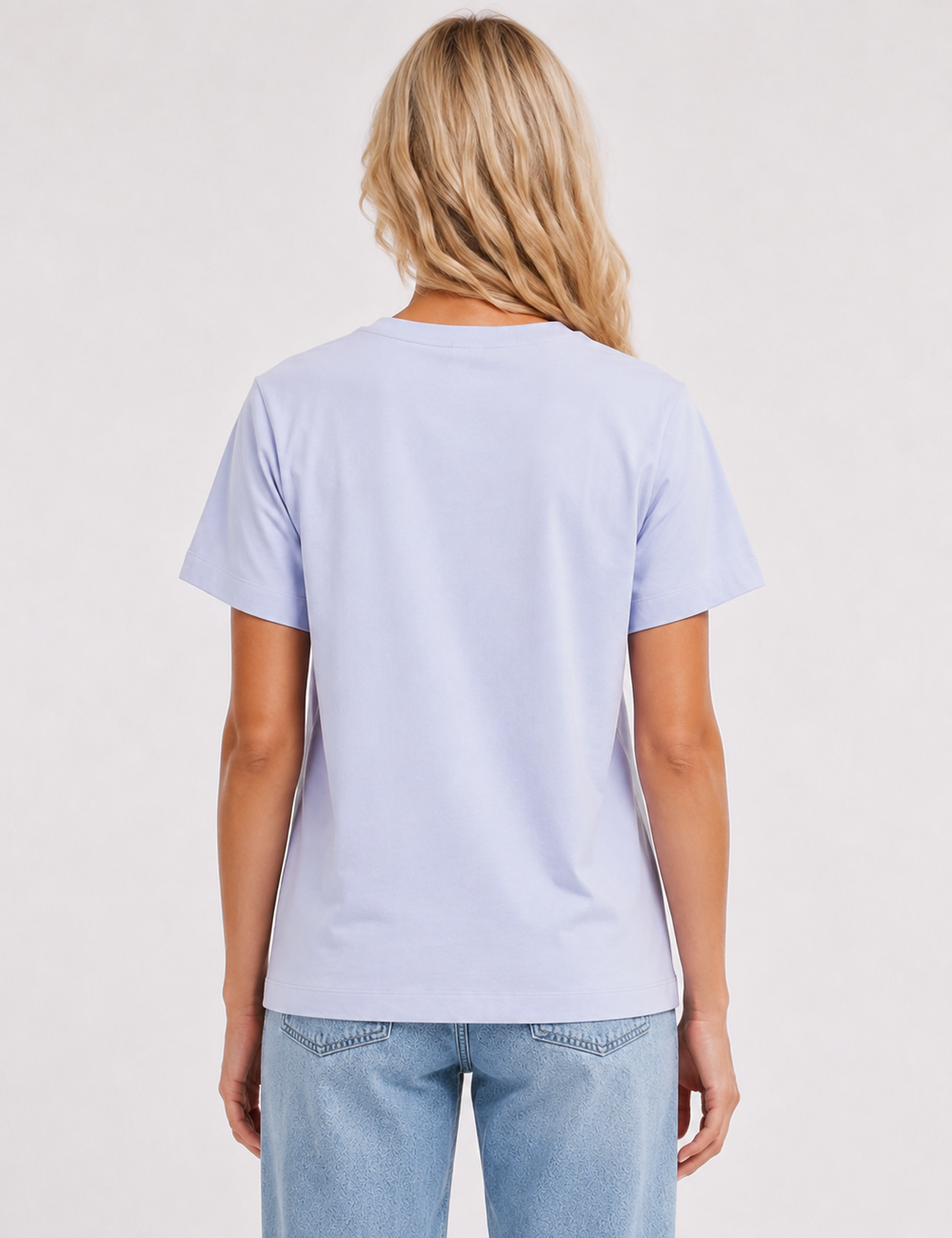 Ladies Casual Solid Round Neck Short Sleeves Basic T-Shirt
