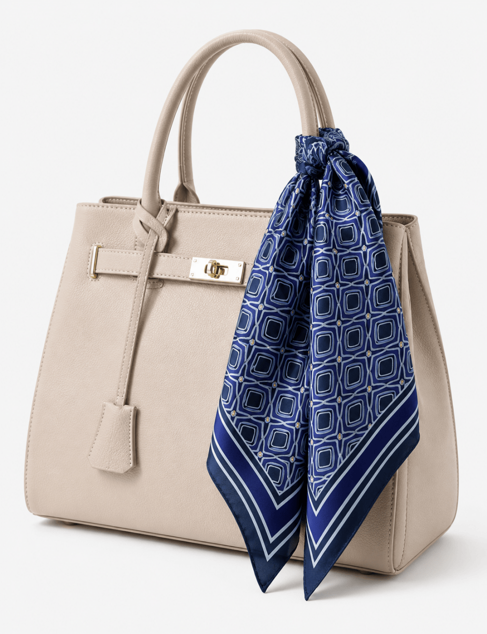 Ladies Square Geometric Print Scarf Fashion Neck Scarf