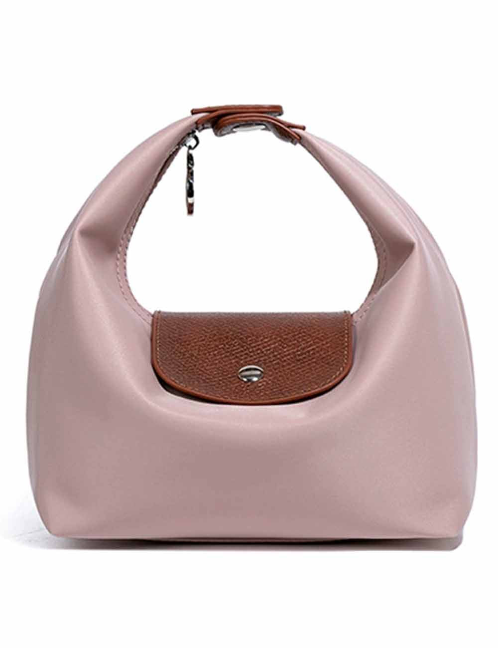 Ladies Nylon Color Block Hobo Mini Handbag Shoulder Bag