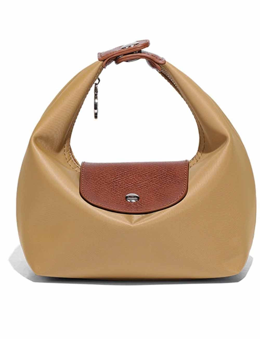 Ladies Nylon Color Block Hobo Mini Handbag Shoulder Bag