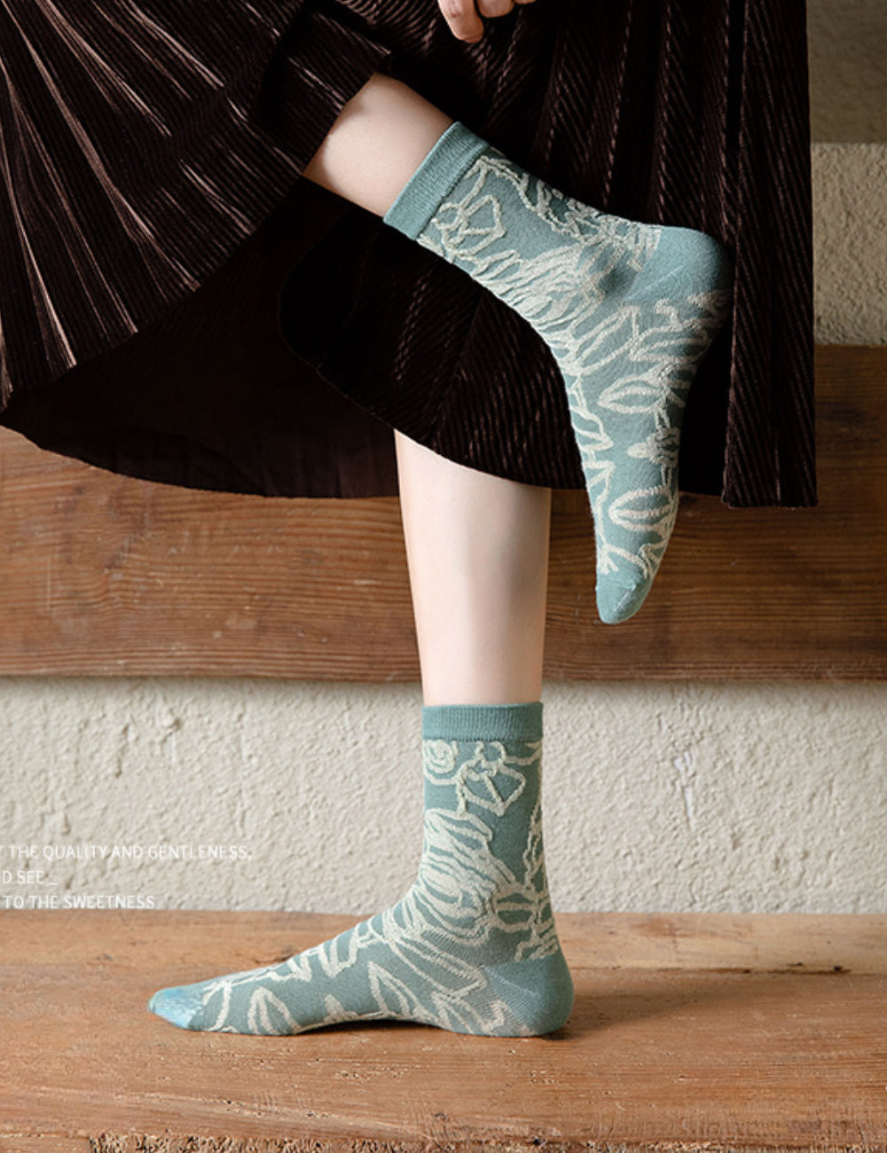 Ladies Salvia Collection Cotton Socks 5 Paris/Pack SKASC4166