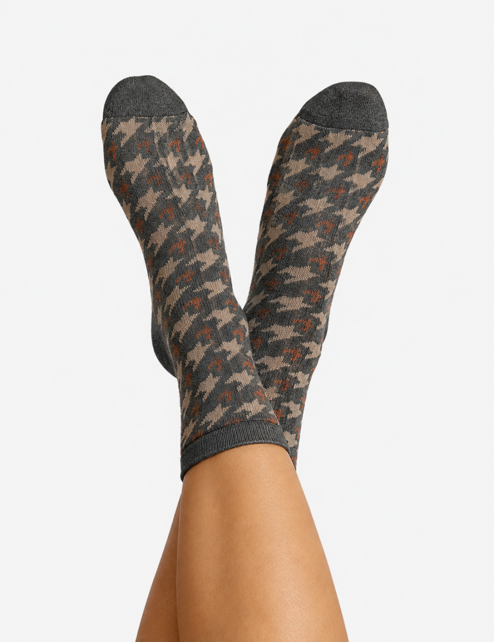 Ladies Nordic Geometric Crew Socks