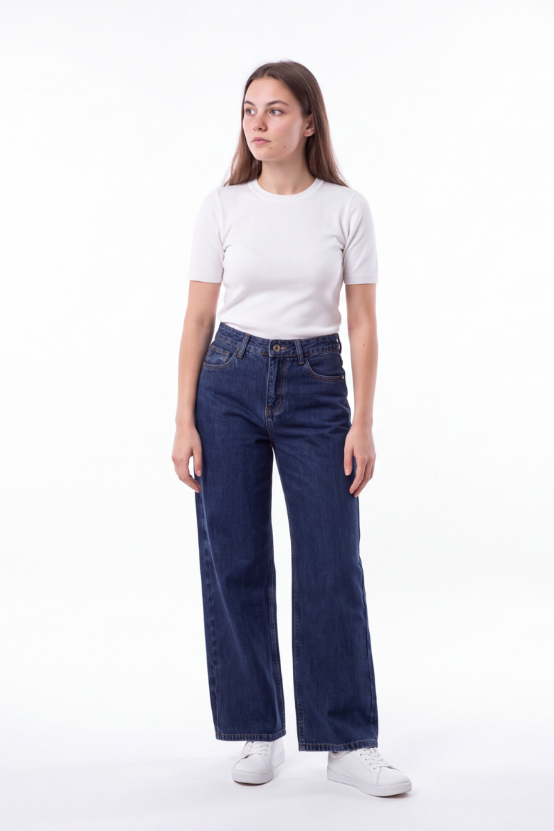 Women's High Waist Soft Drapey Wide Leg Jeans