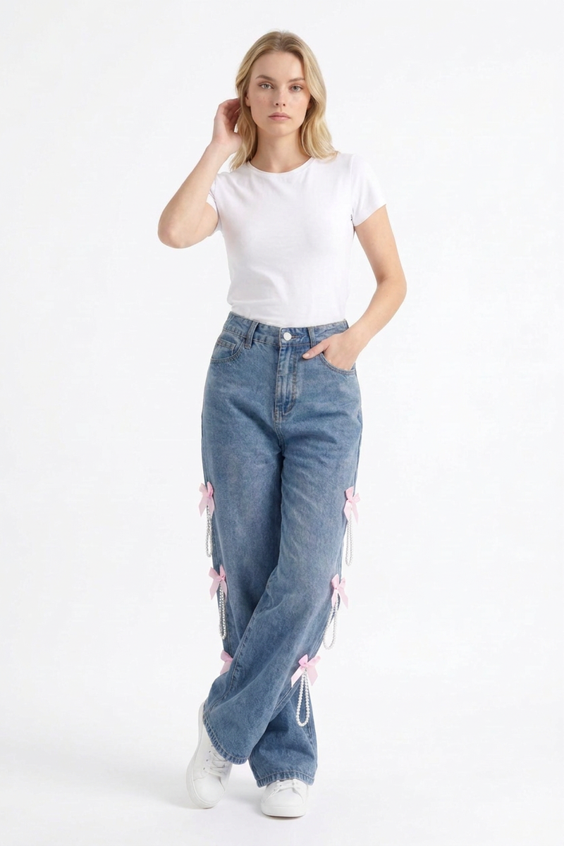 Women's High Waist Wide Leg Jeans