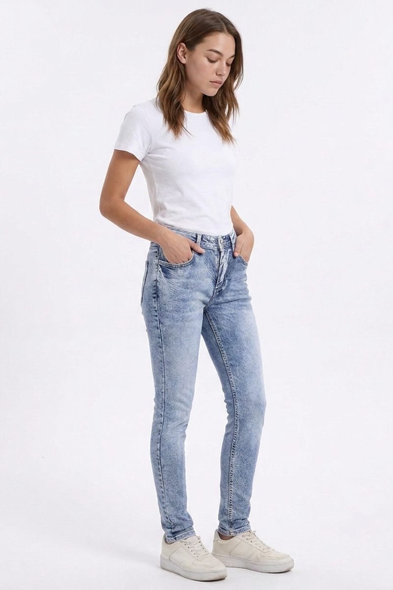 Women's Light Wash High Waist Stretch Skinny Jeans