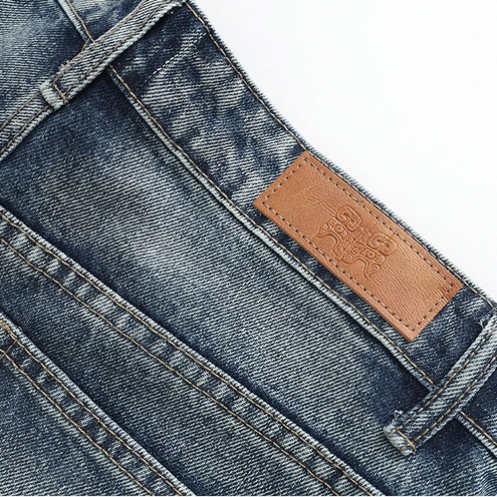 Men's Spring Splash Ink Washed Baggy Wide Leg Denim Jeans