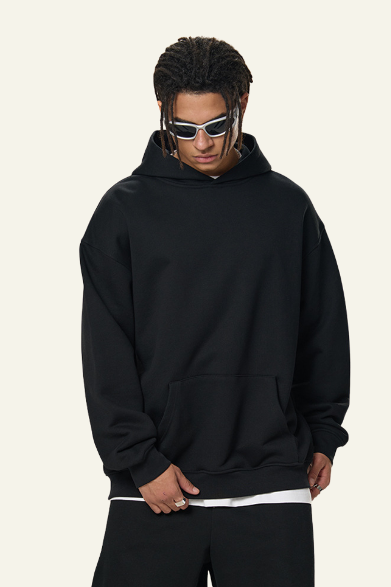 Men's Fall Clothing Cotton Streetwear Front Pocket Hooded