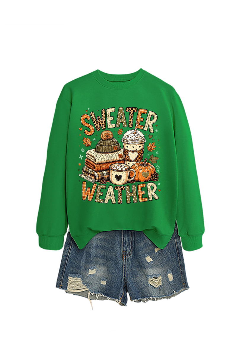 Unisex Fall Clothing Pumpkin Sweater Weather Sweatshirt