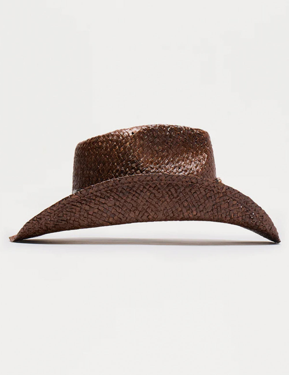 Ladies Rhinestone Heart Accent Woven Cowboy Hat