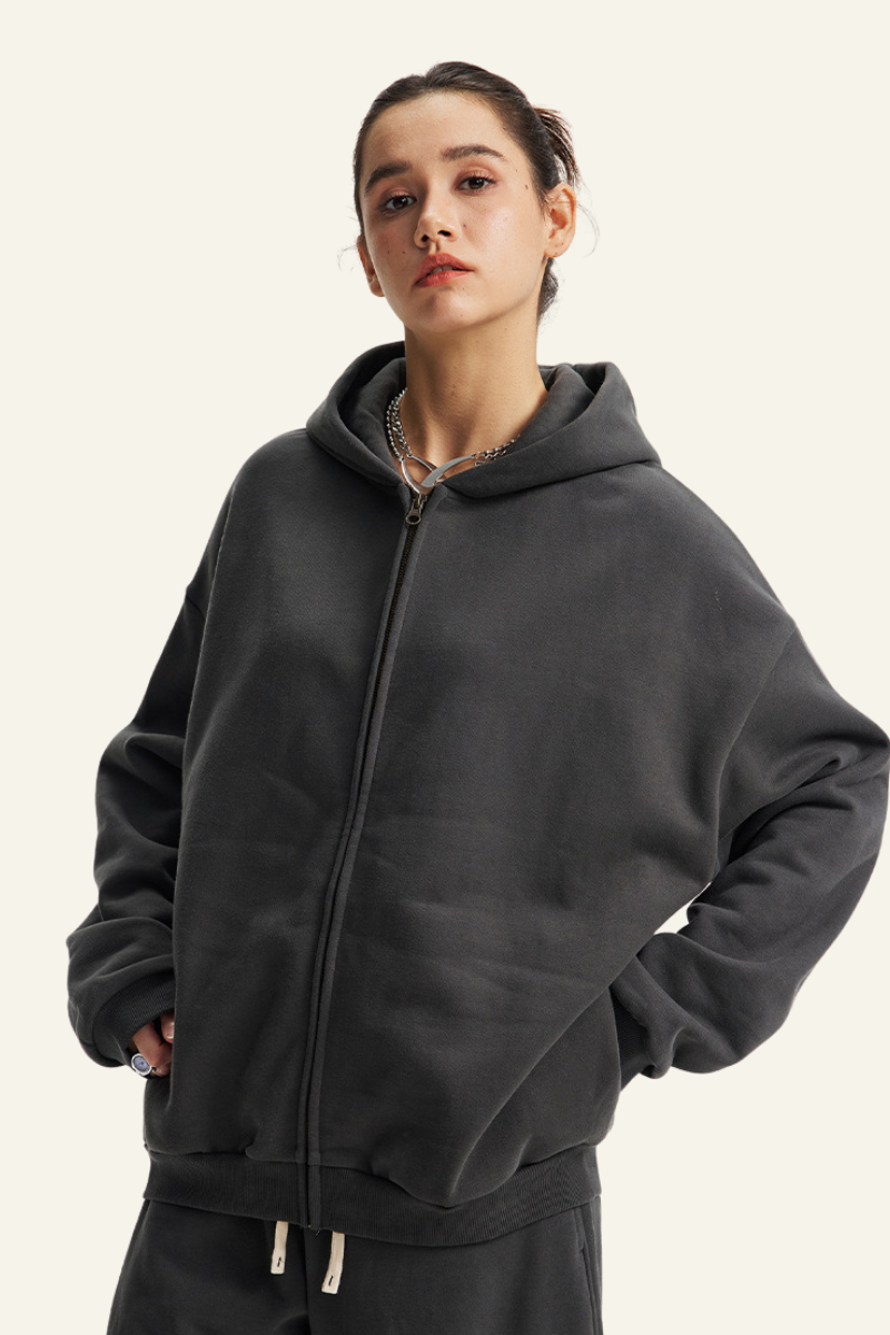 Women's Fall Clothing Streetwear Full Zipper Hoodie Jacket