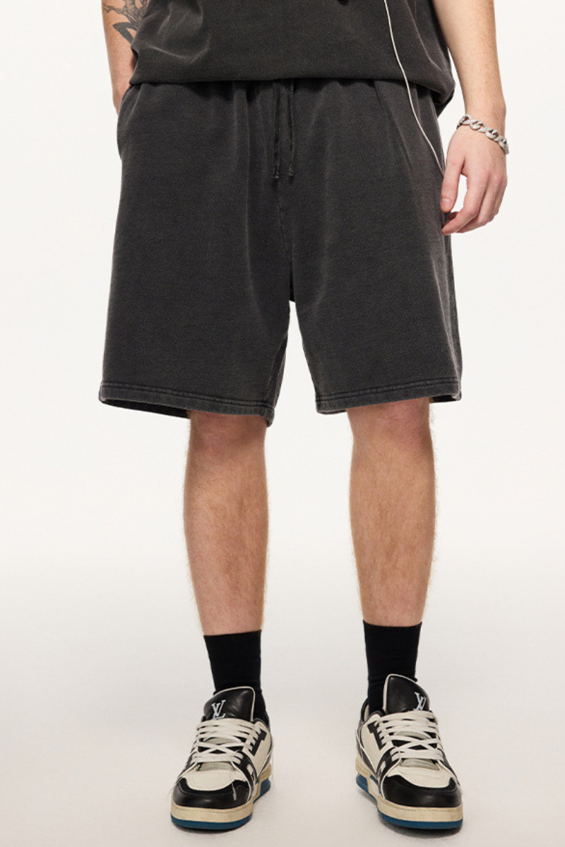Men's Summer 320g Snow Wash Cotton Loose 5" Shorts