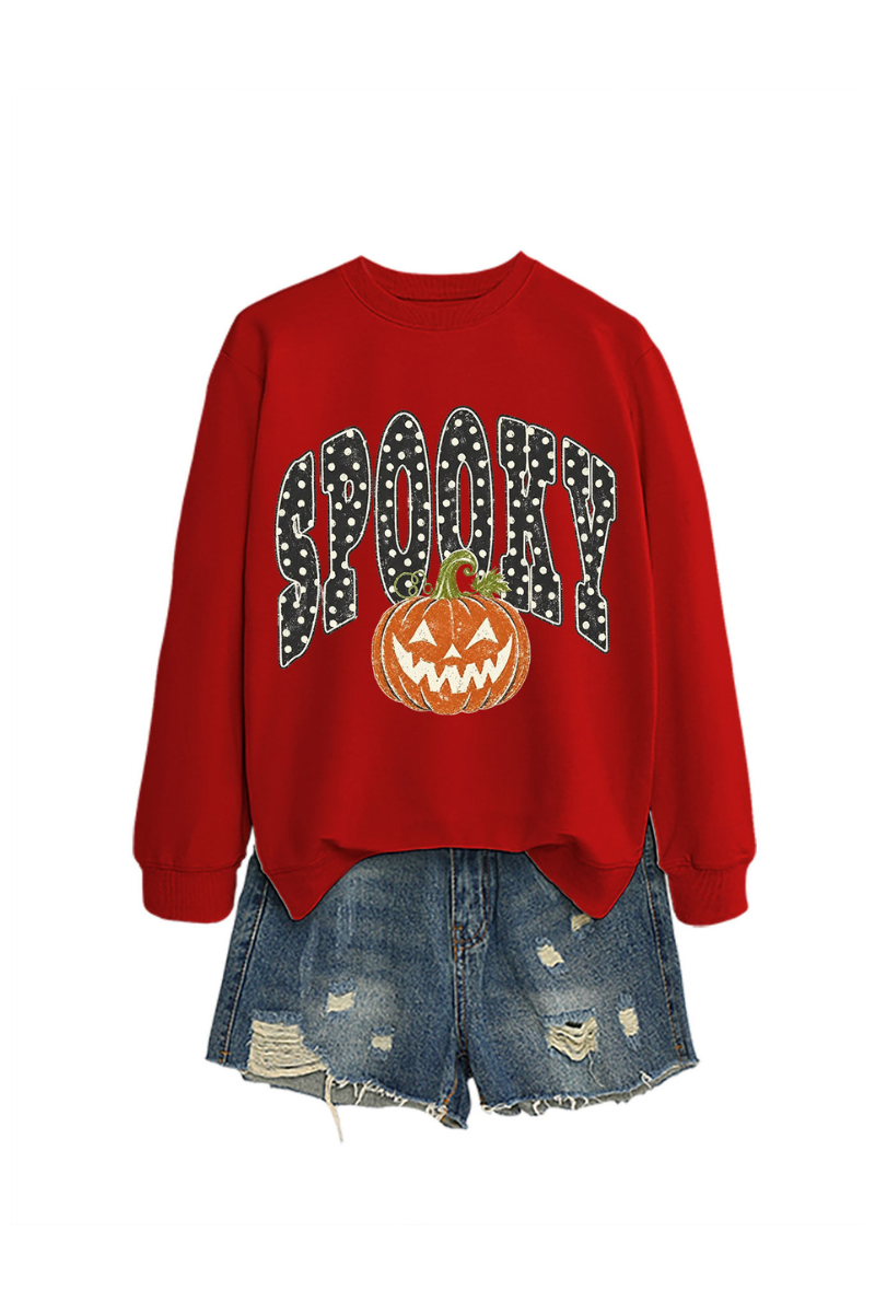 Unisex Fall Clothing Halloween Spooky Pumpkin Sweatshirt