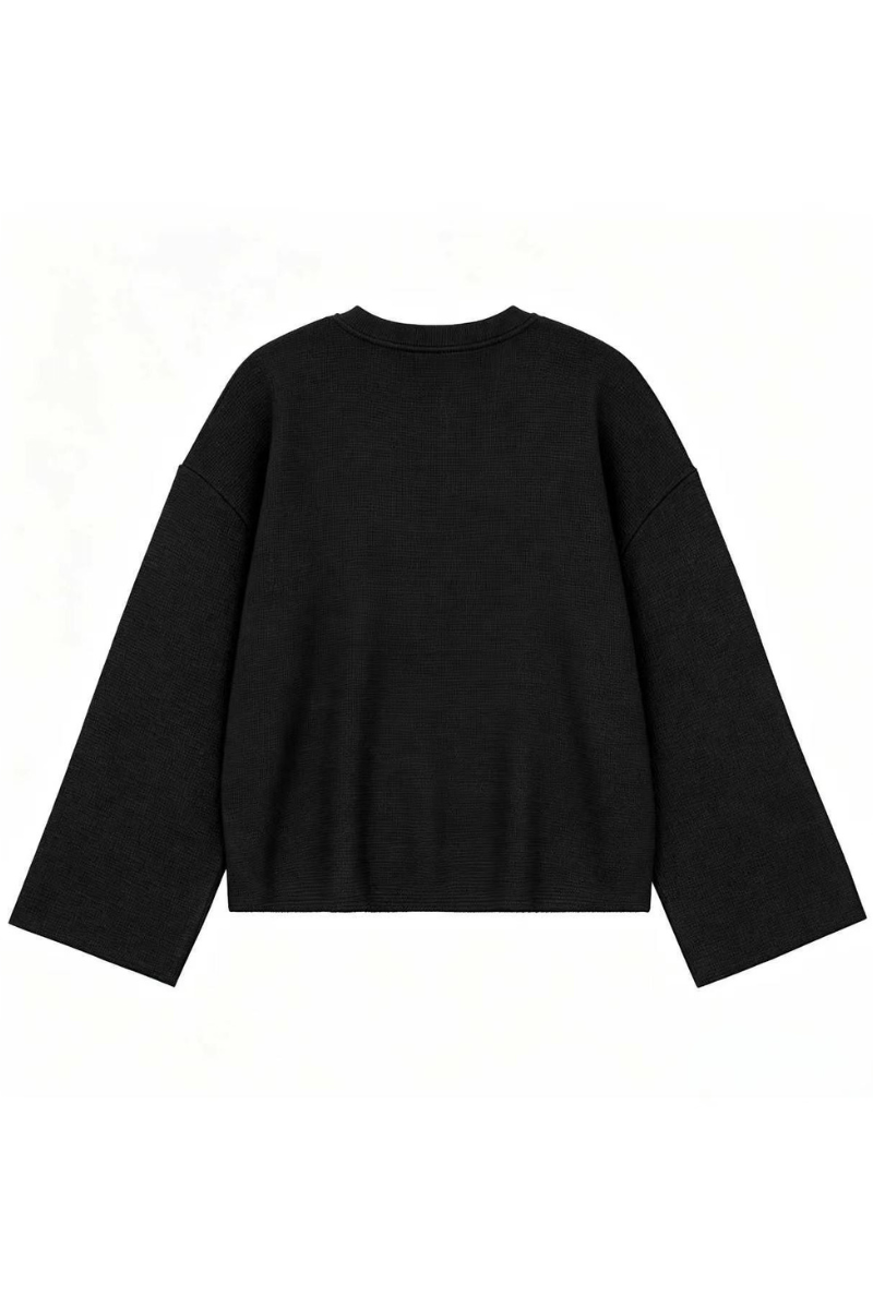 Men's Fall Clothing Raw-Edge Cropped Long Sleeve T-Shirt