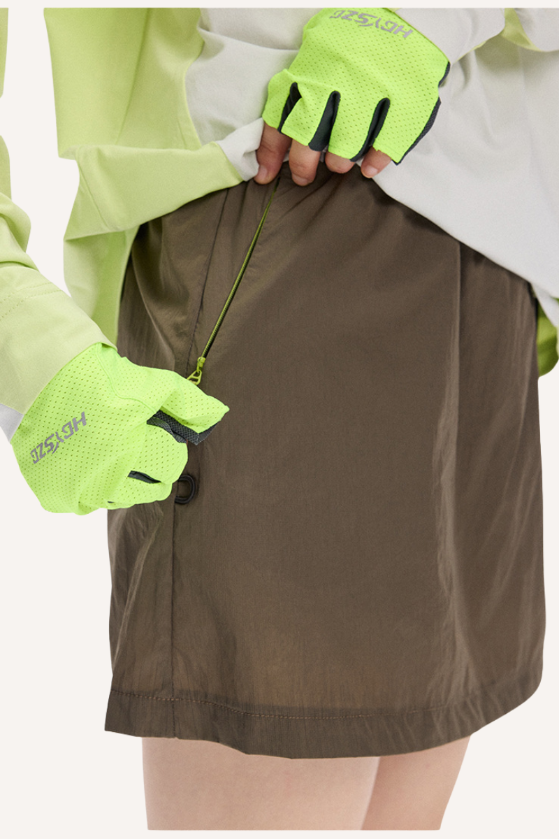Unisex Quick Dry A-Line Colorblock Cargo Skirt AntiExpo