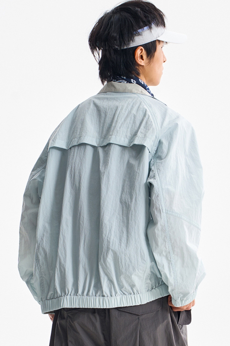 Unisex Outdoor Colorblock Quick Dry UPF Light Jacket