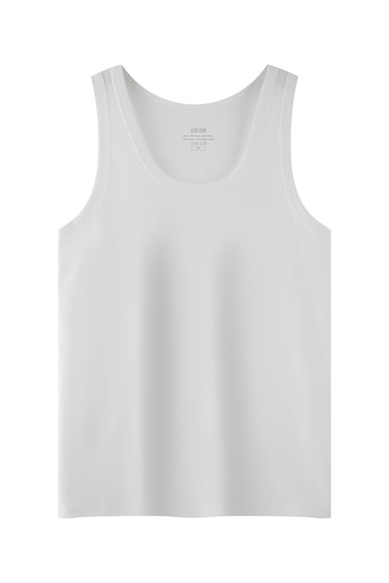 Unisex Summer 50s Luxury Pima Ice Silk Tank