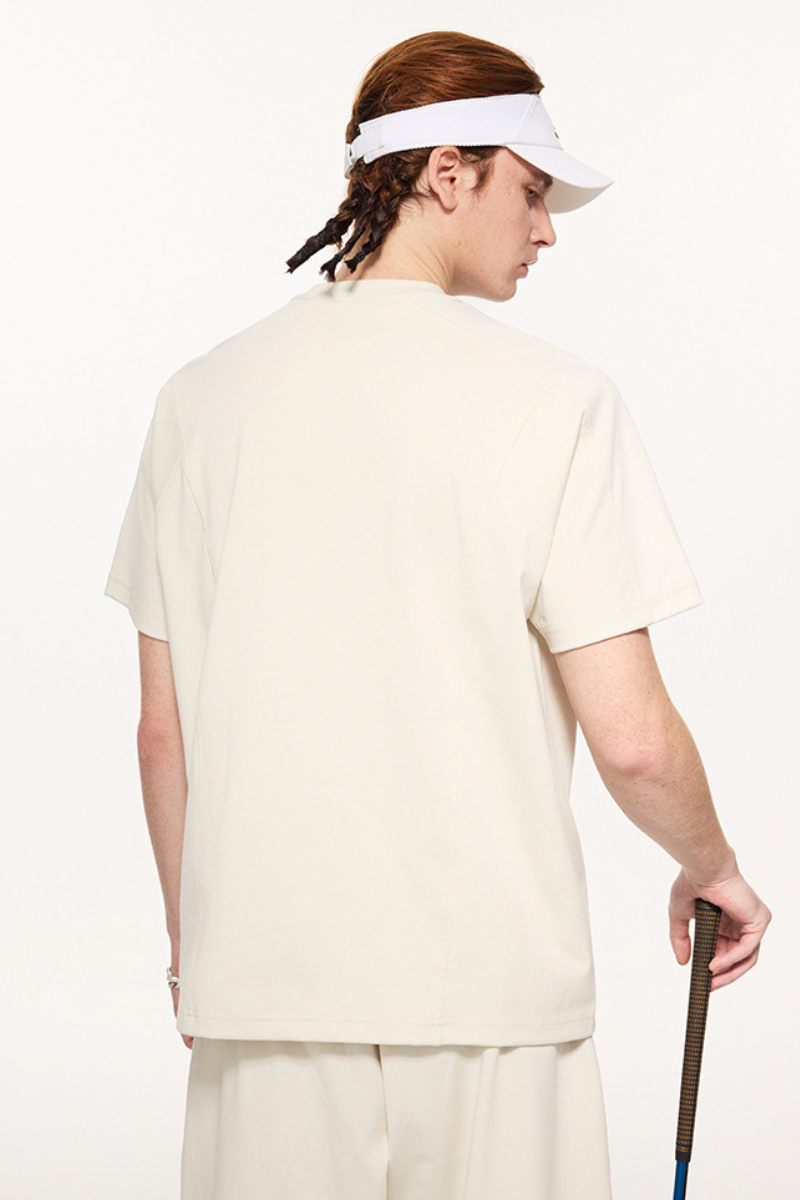 Men's Summer 240g Mesh V-Neck Breathable Tee
