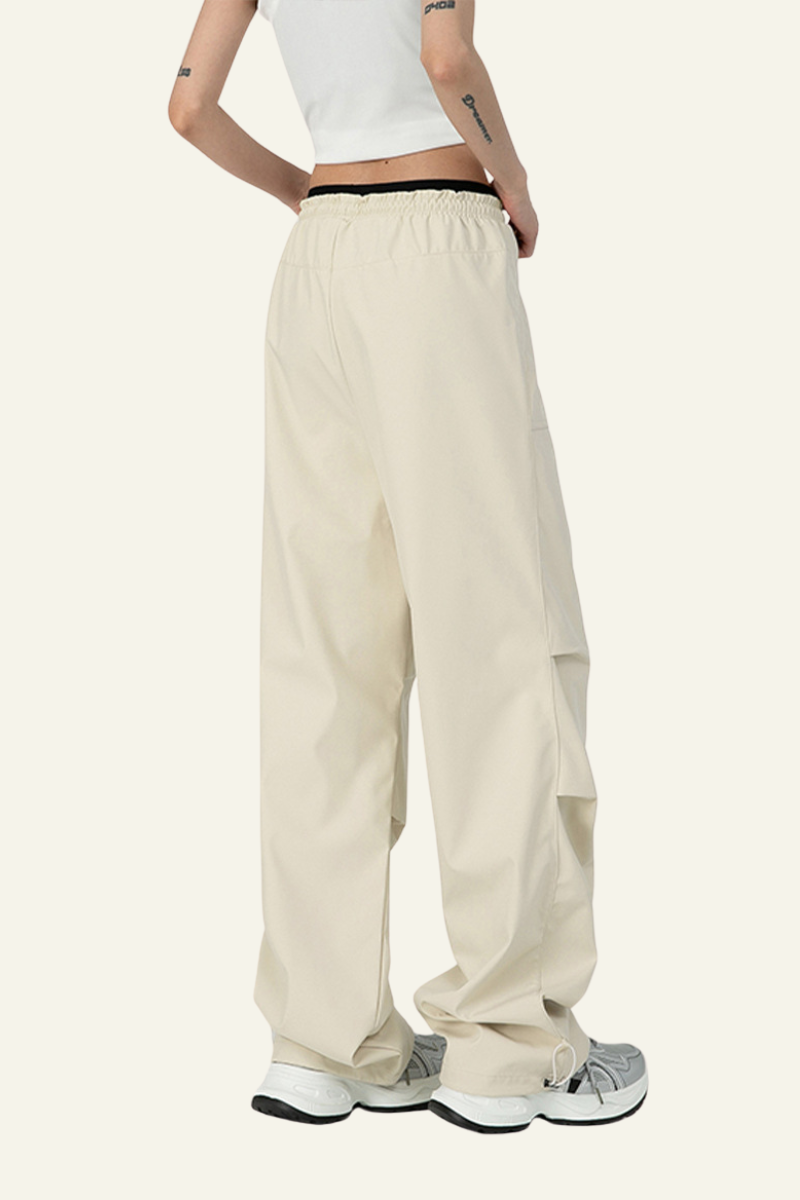 Women's Water-Resistant Lightweight Pleated  Cargo Pants