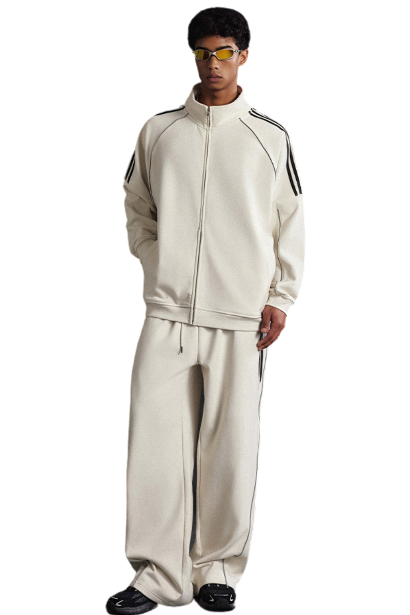 Men's Fall Clothing 365g Reflective Stripe Sweatsuit