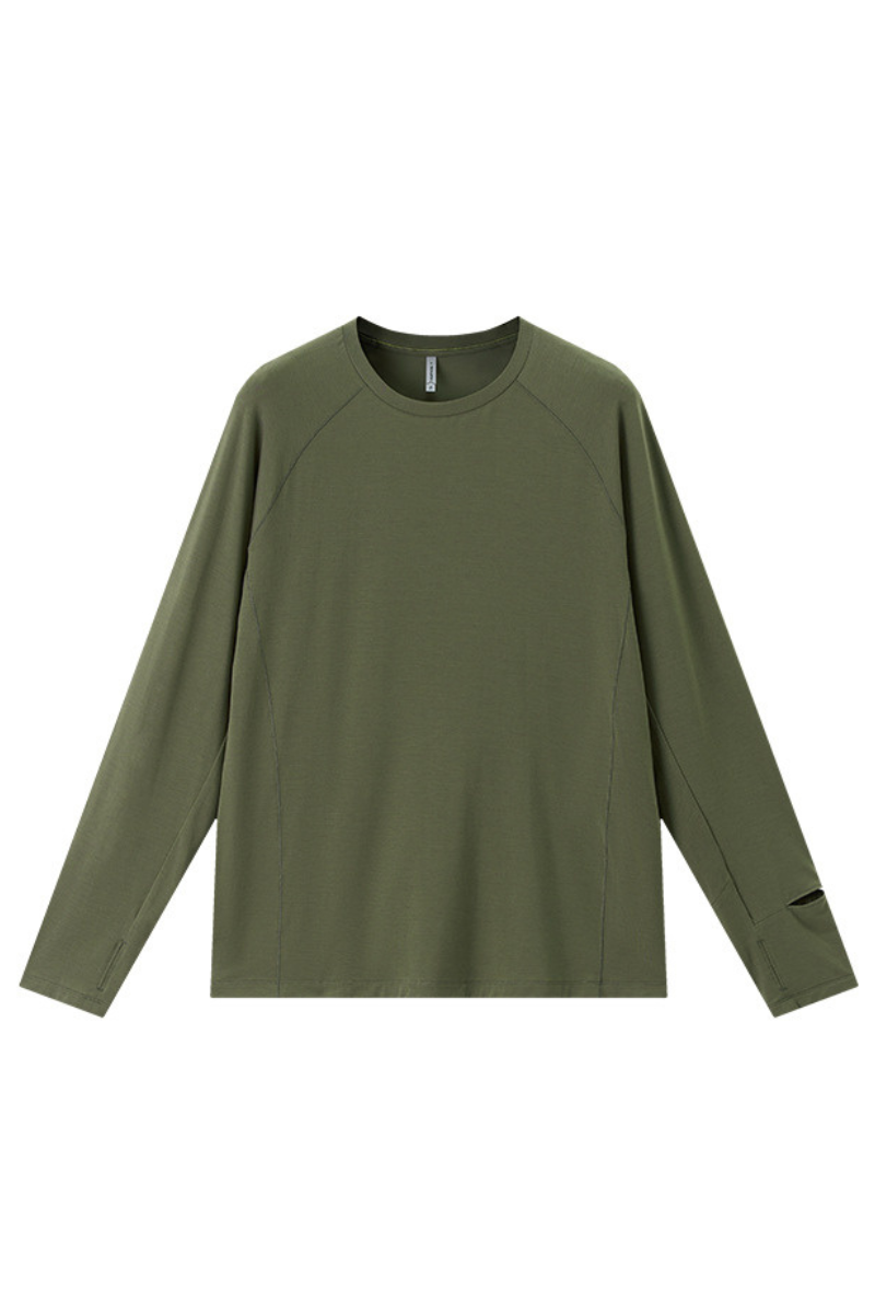 Unisex Summer Wool Long Sleeve Outdoor Anti-Odor Tee