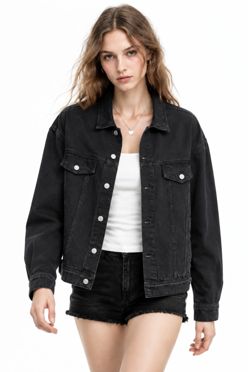 Women's & Unisex Oversized Washed Denim Jacket