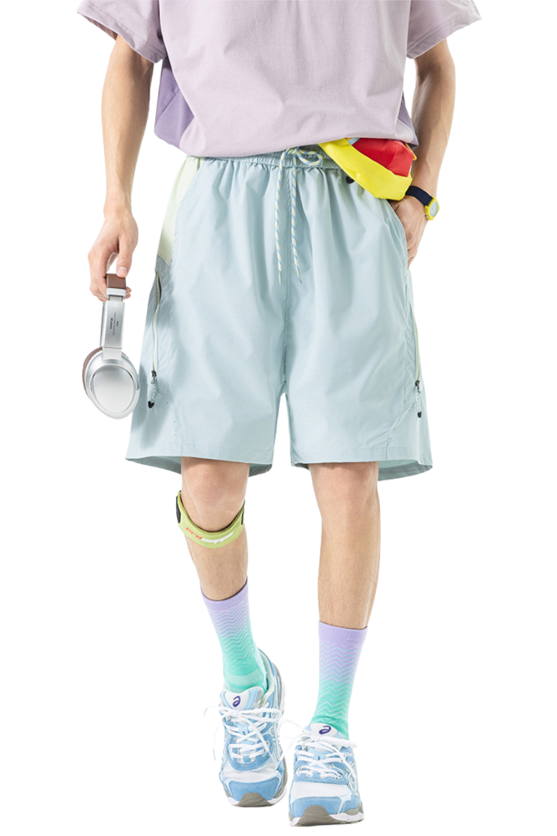 Men's Outdoor Water-Resistant Colorblock 5" Beach Shorts