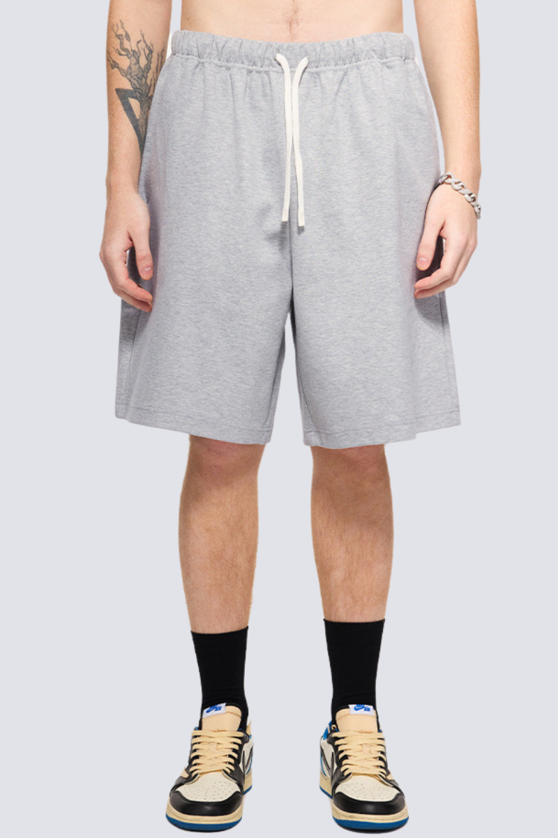 Men's Summer 290g Textured Fleece Loose Elastic Shorts