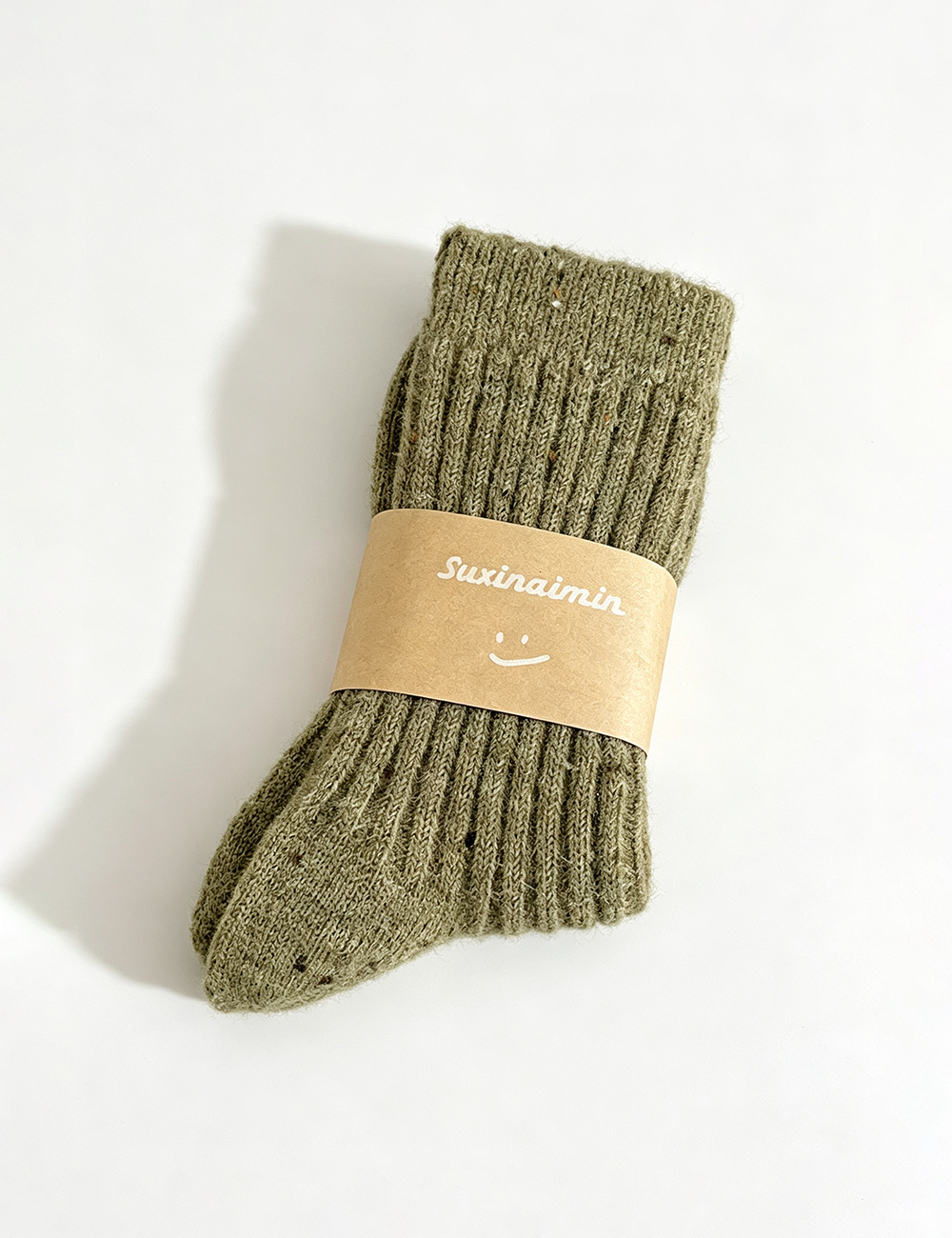 Ladies Cozy Flecked Warm Ribbed Slouch Crew Socks