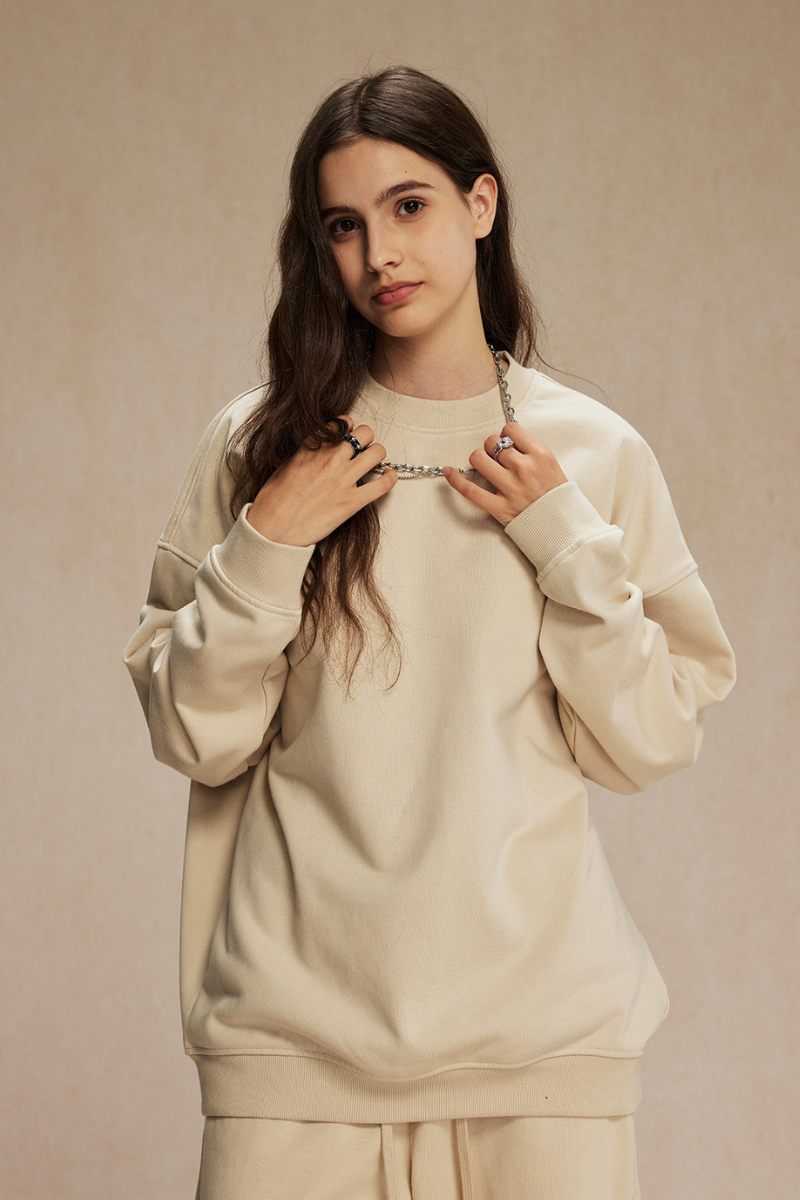 Women's Fall Clothing Streetwear Relaxed Solid Pullover