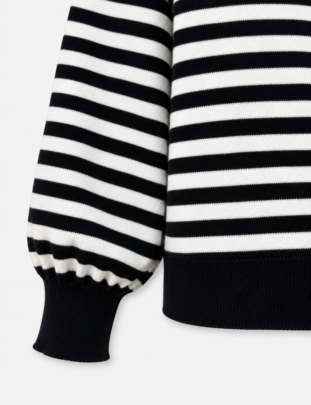 Ladies Stripe Back Cutout Long Sleeve Knit Sweater
