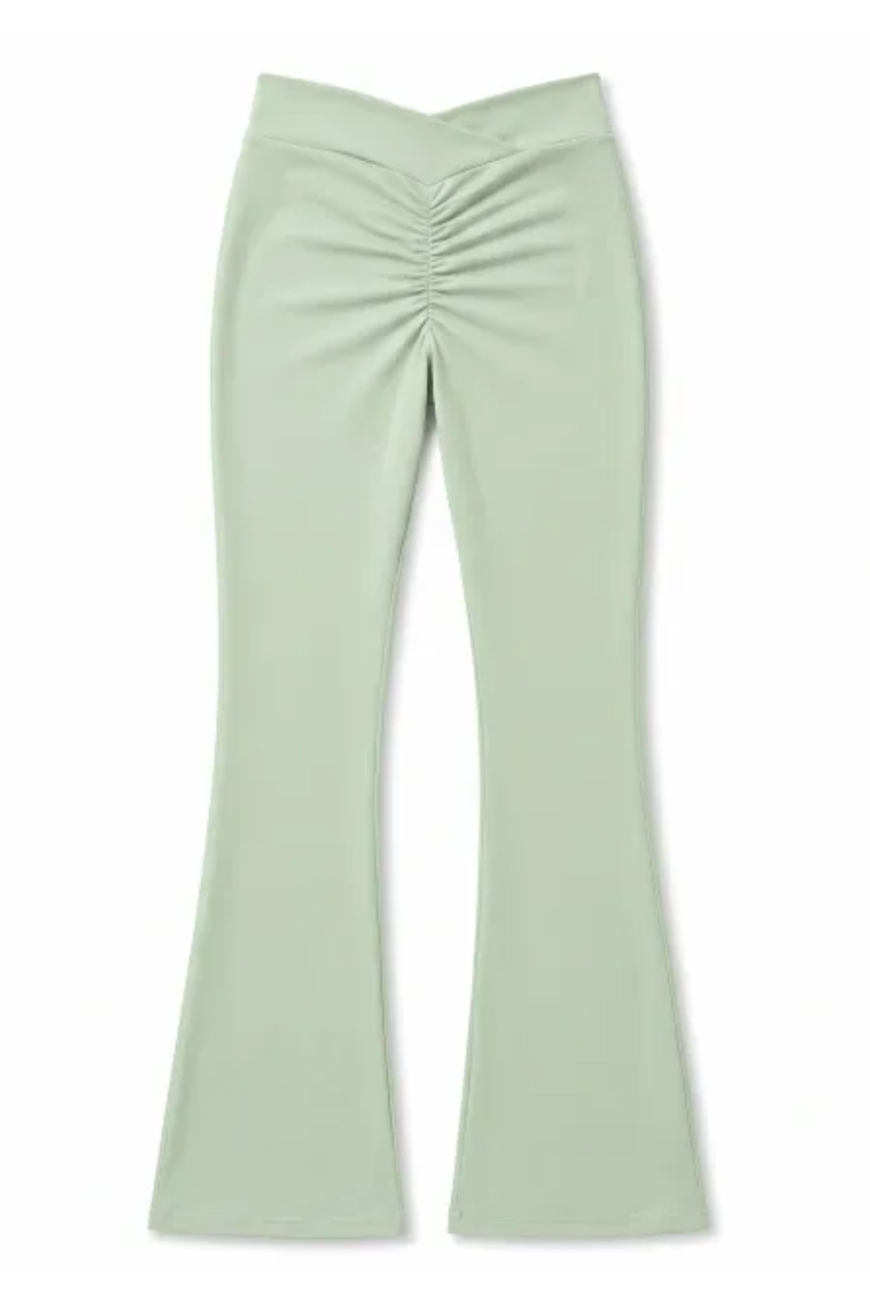 Women's Cross V Flare Scrunch Quick Dry Pants - Sky Blue