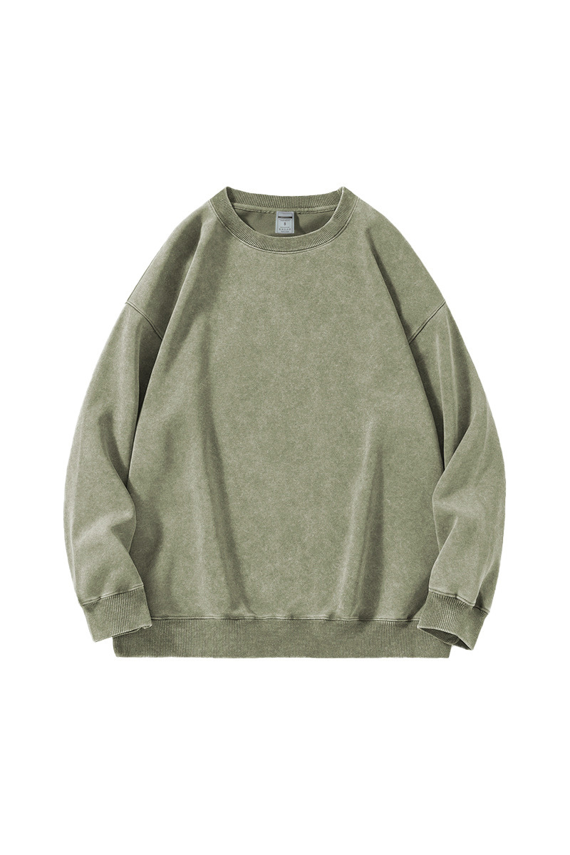 Unisex Fall Clothing Loose Crew Neck Cotton Sweatshirt