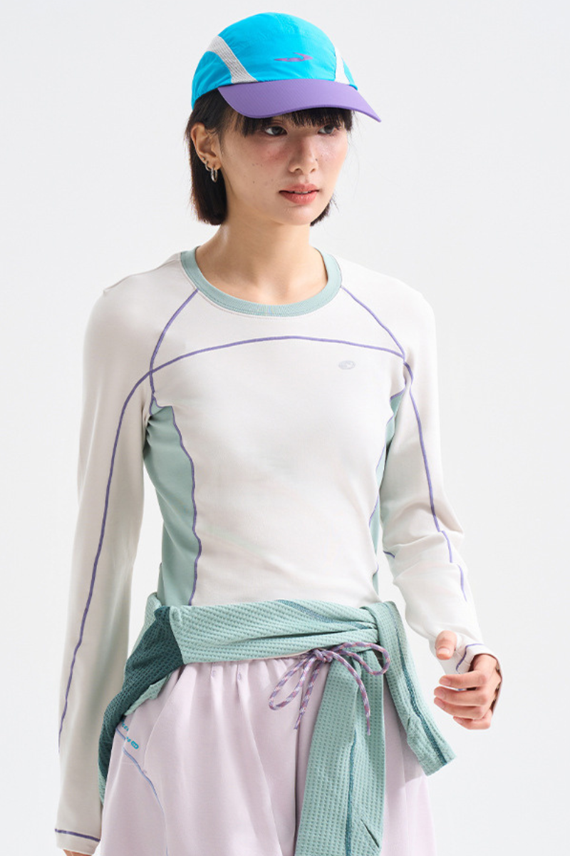 Women's Tight Stretch Slim Quick Dry Long Sleeve Crop Top