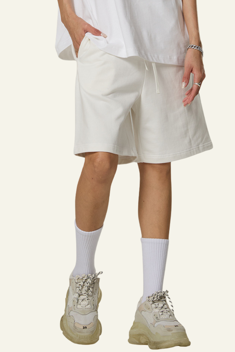 Women's  Cotton Heavyweight Drawstring Straight Leg Short
