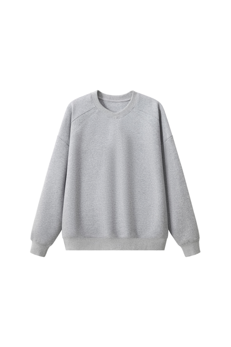 Men Fall Clothing Blend Raglan Cropped Pullover Sweatshirt