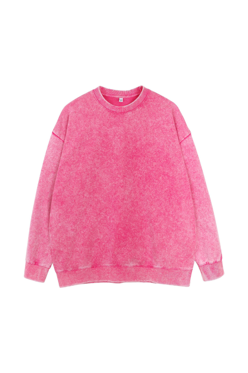Men Fall Clothing Washed Vintage Sweatshirt