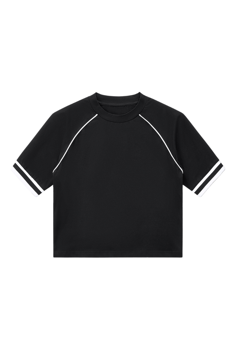 Women's 210g OldMoney Preppy Stripe Crop Soft Tee
