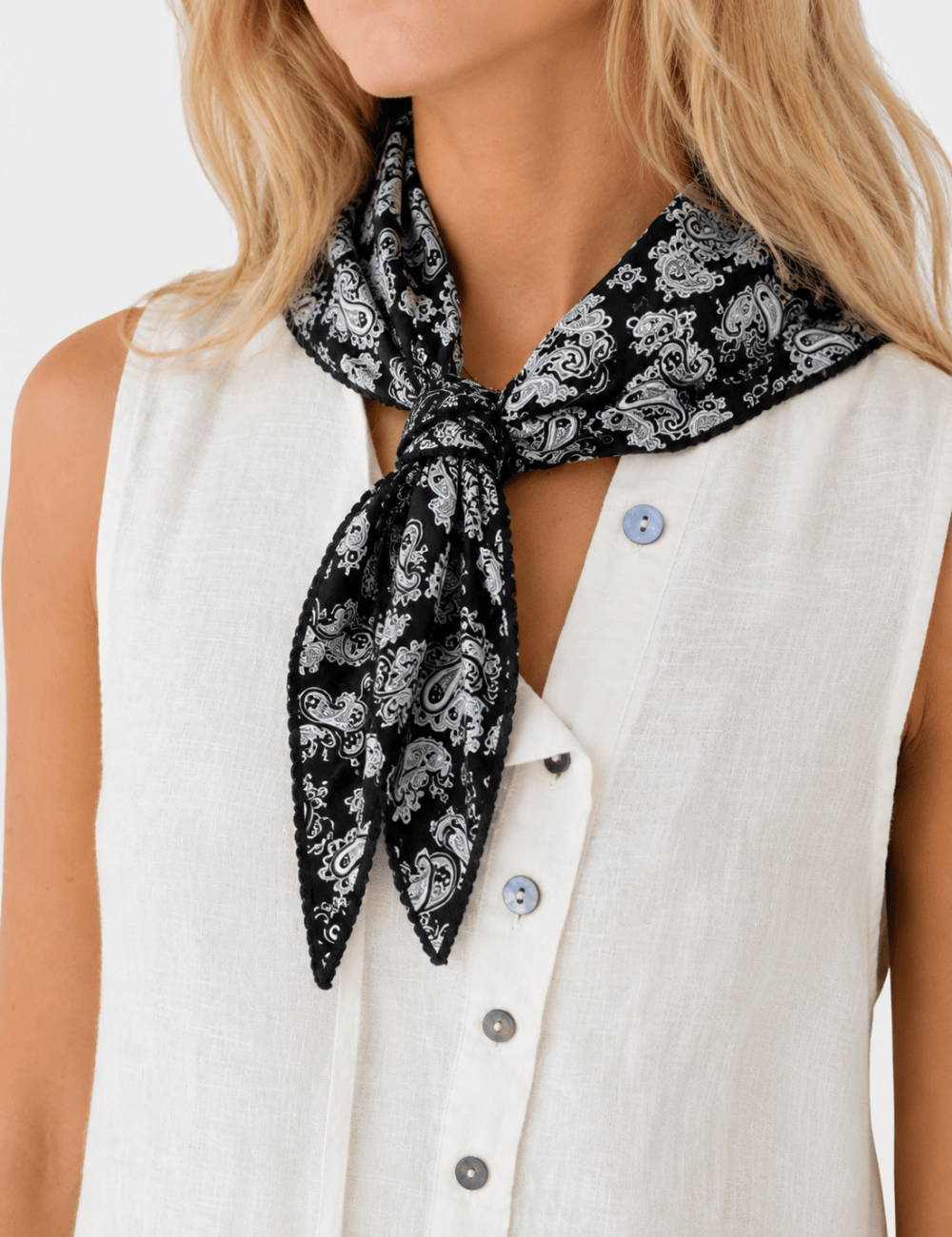 Ladies Paisley Floral Pattern Bandana Square Scarf