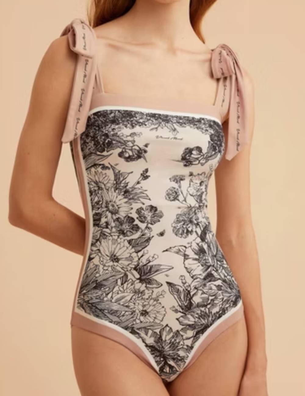 Ladies Floral Reversible one Piece Swimwear 8BK3WOP76