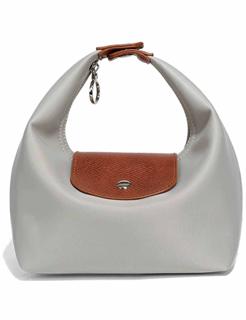 Ladies Nylon Color Block Hobo Mini Handbag Shoulder Bag