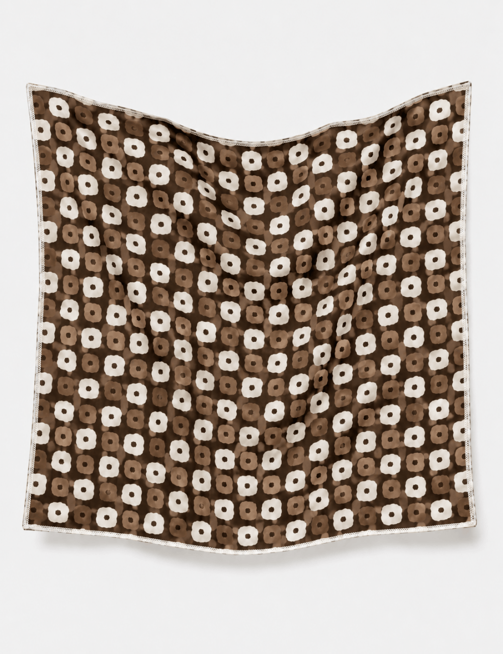 Ladies Bandana Checked Print Square Neck Scarf