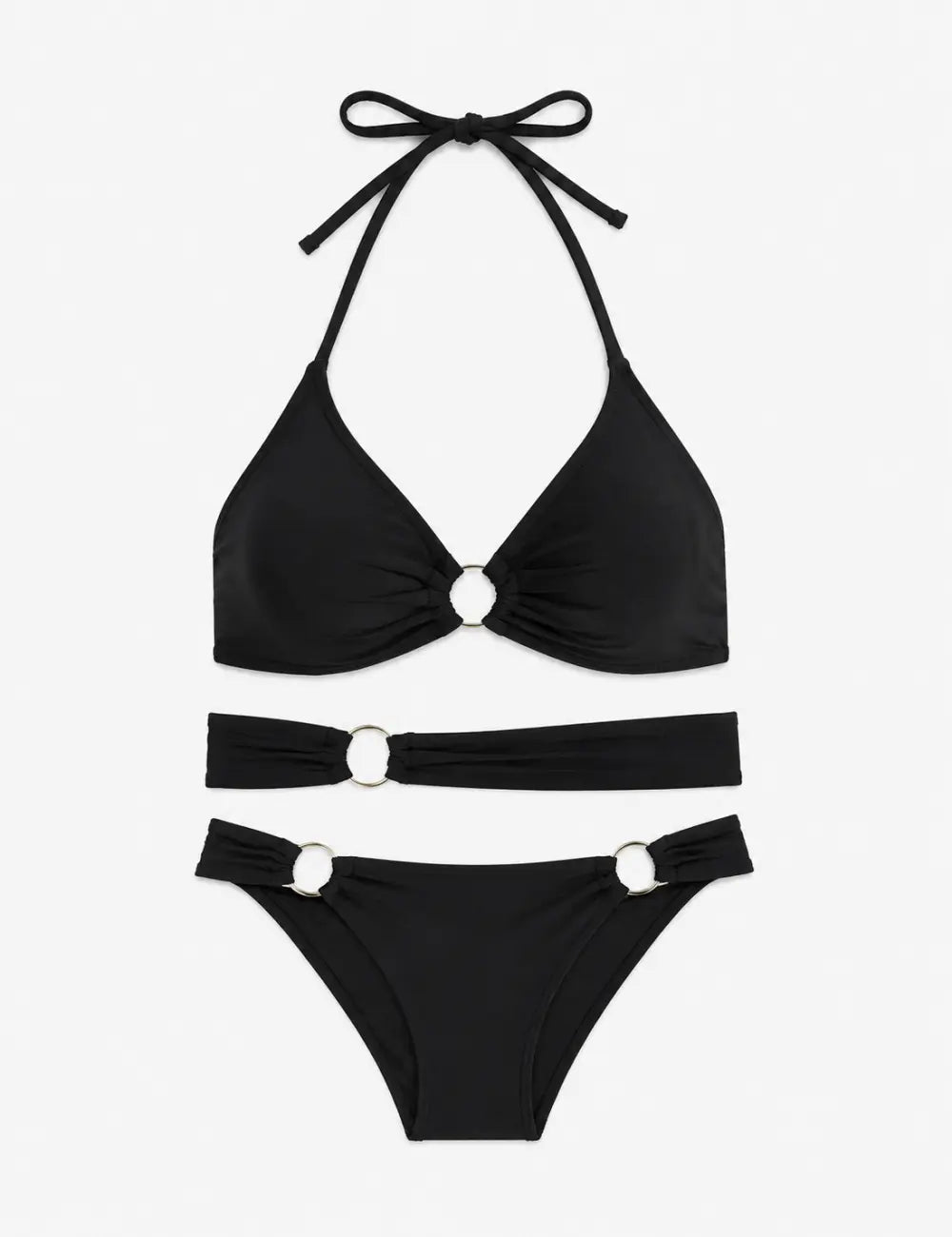 Ladies Openwork Design Gold Ring Design Bikini Set