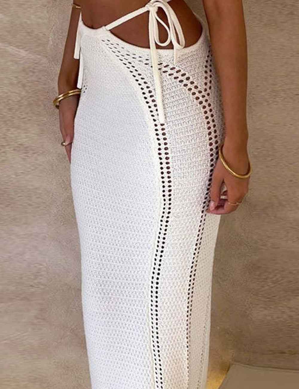 Solid Color Bikini Swimwear Cover Up Set