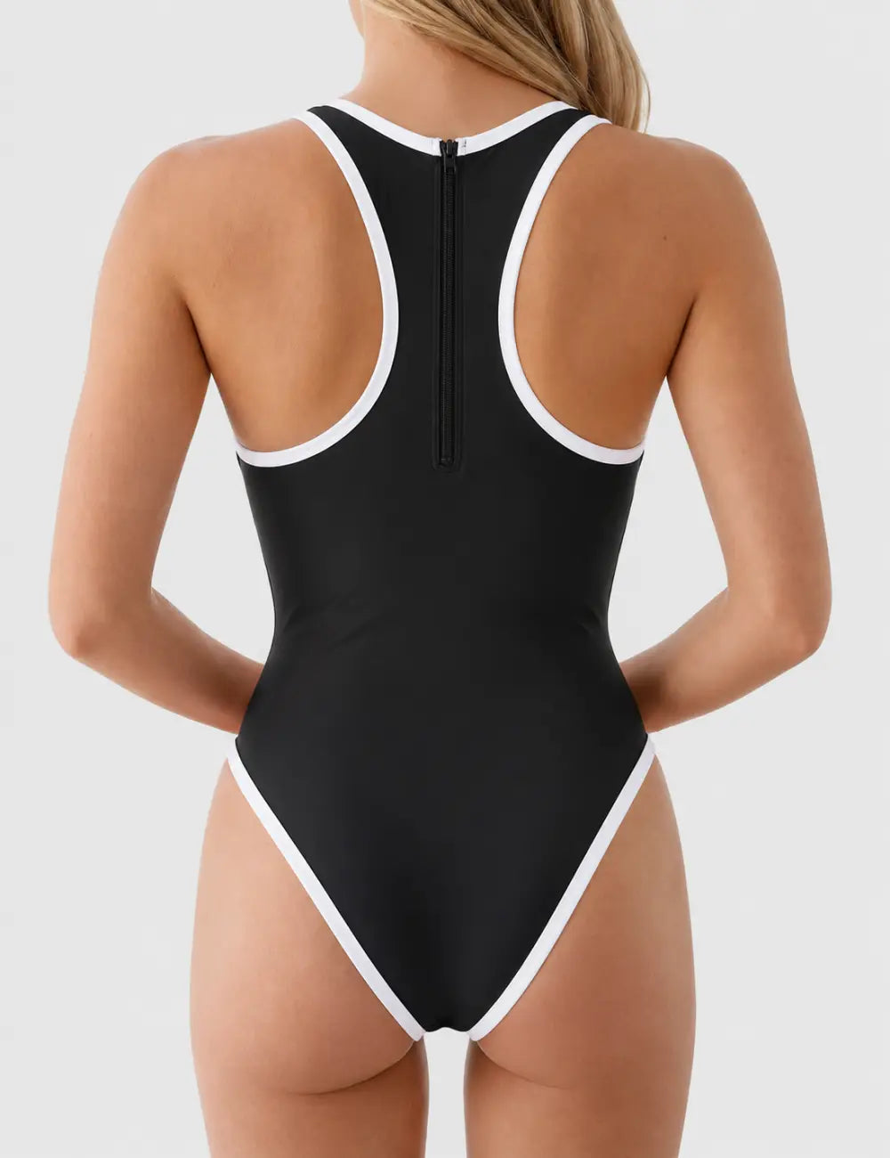 Ladies Color Block One Piece Swimsuit