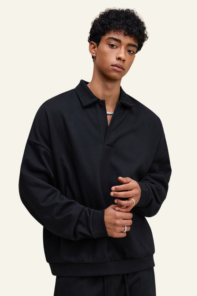 Men's Fall Clothing Stand-Collar Pullover Hoodie