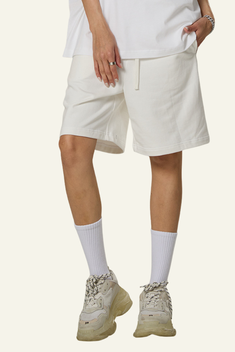 Women's  Cotton Heavyweight Drawstring Straight Leg Short