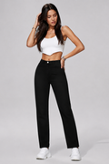 Women's High Waisted Stretch  Straight Leg Jeans